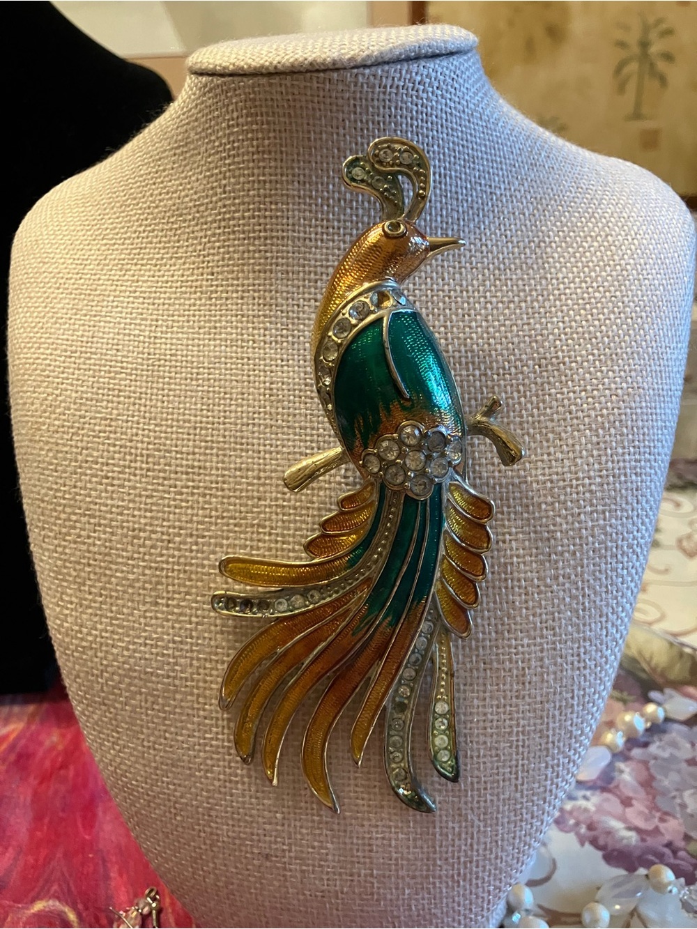 Large Vintage Bird brooch